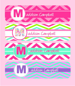 Monogram Chevron Large Vinyl